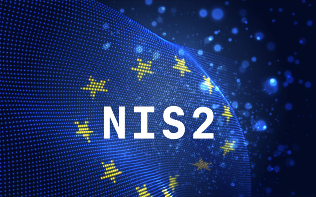Cyberplaatje met europese vlag en de tekst NIS2